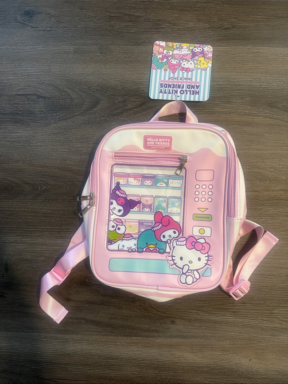 Hello Kitty Pink Cartoon Vending Machinei Mini Backpack